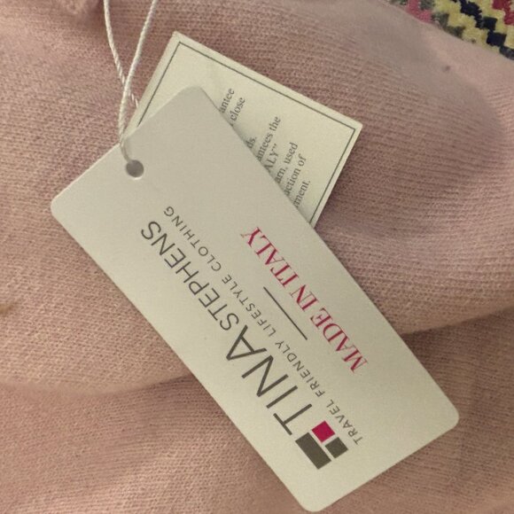 Tina Stephens Merino/Cashmere Reversible Wrap in Rose/Cream - NWT - MSRP $298 - Picture 4 of 4